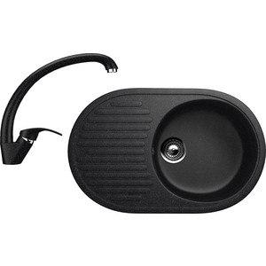 Кухонная мойка и смеситель Ulgran U-107 черный