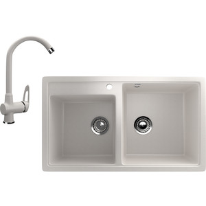 Кухонная мойка и смеситель Ulgran U-200 белый