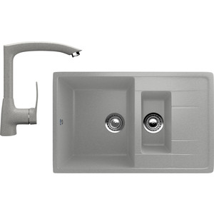 Кухонная мойка и смеситель Ulgran U-205 серый