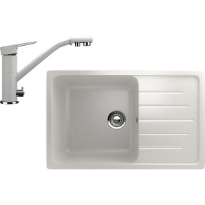 Кухонная мойка и смеситель Ulgran U-400 молоко