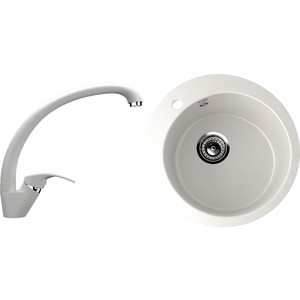 Кухонная мойка и смеситель Ulgran U-405 молоко