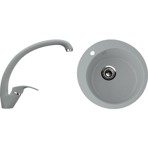 Кухонная мойка и смеситель Ulgran U-405 графитовый